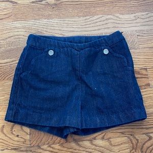 Jacadi girls scallop jean shorts size 6 runs small